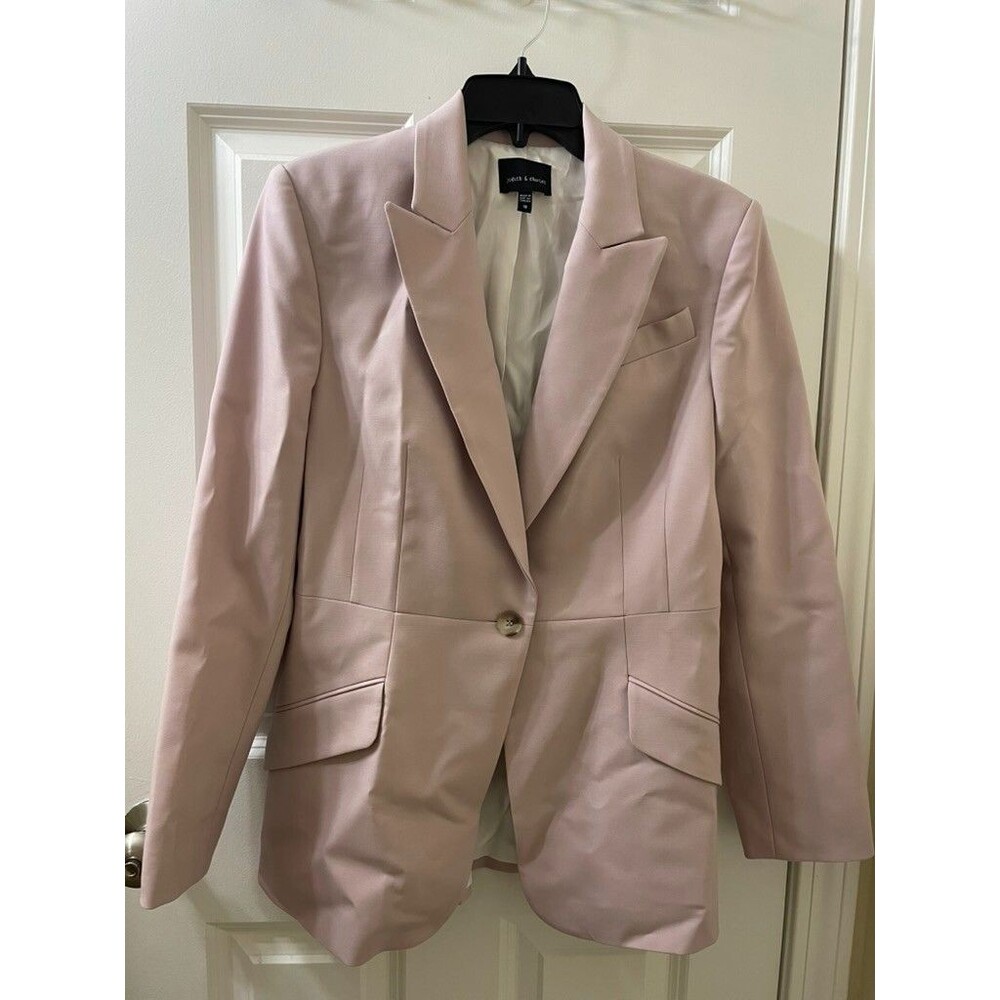 JUIDTH&CHARLES Preppy Office Light Pink Tailored Buttoned Blazer SIZE 10